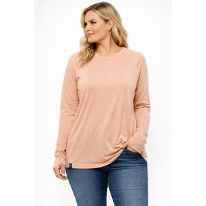 Free Fly Bamboo Long Sleeve Shirt Womens Large Peach Performance Hiking Fishing